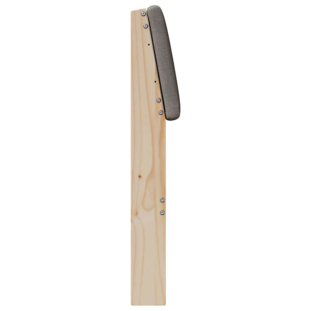 vidaXL Ταπετσαρισμένο κεφαλάρι Taupe 120 cm Στερεά ξυλεία πεύκου