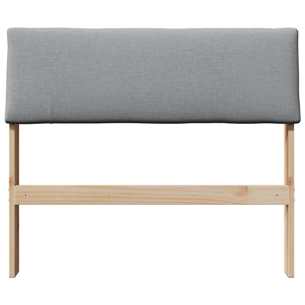 vidaXL Ταπετσαρισμένο κεφαλάρι Ανοιχτό γκρι 100 cm