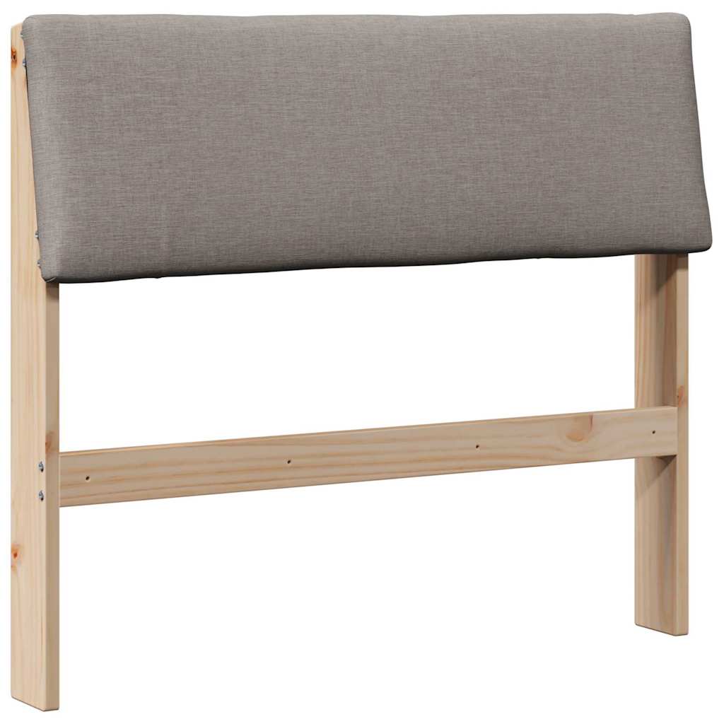 vidaXL Ταπετσαρισμένο κεφαλάρι Taupe 90 cm Στερεά ξυλεία πεύκου