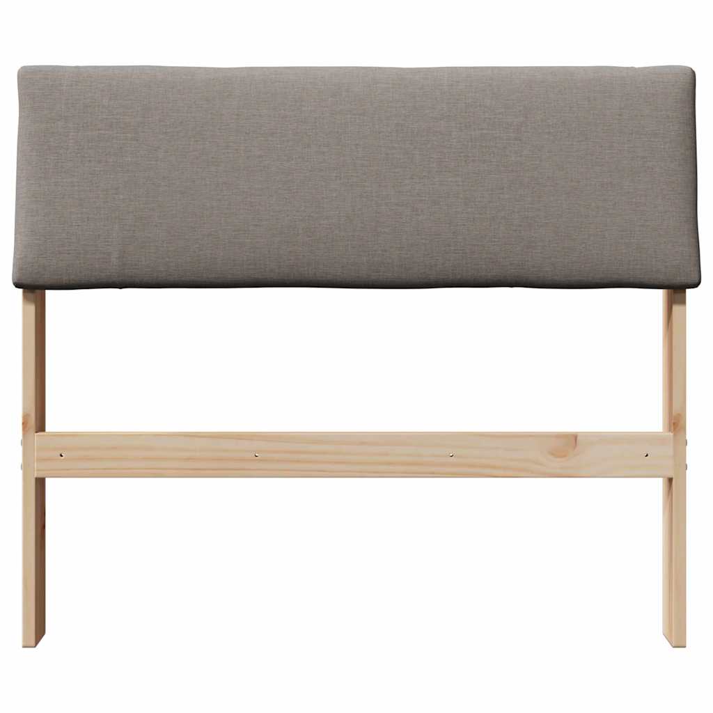 vidaXL Ταπετσαρισμένο κεφαλάρι Taupe 90 cm Στερεά ξυλεία πεύκου
