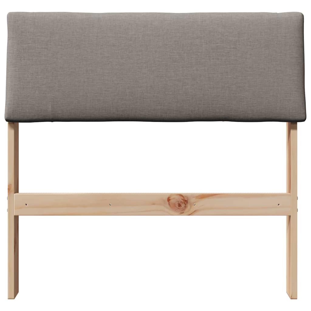 vidaXL Ταπετσαρισμένο κεφαλάρι Taupe 80 cm Στερεά ξυλεία πεύκου