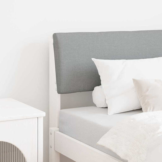 vidaXL Ταπετσαρισμένο κεφαλάρι Ανοιχτό γκρι 80 cm Στερεά ξυλεία πεύκου