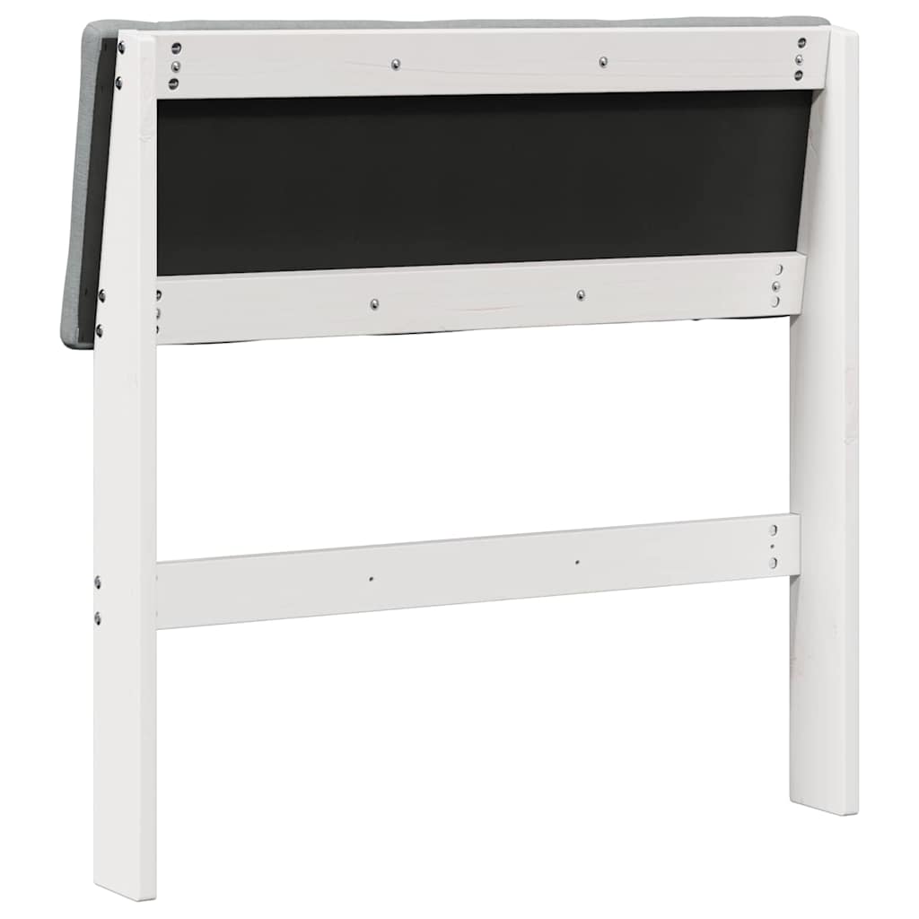 vidaXL Ταπετσαρισμένο κεφαλάρι Ανοιχτό γκρι 80 cm Στερεά ξυλεία πεύκου