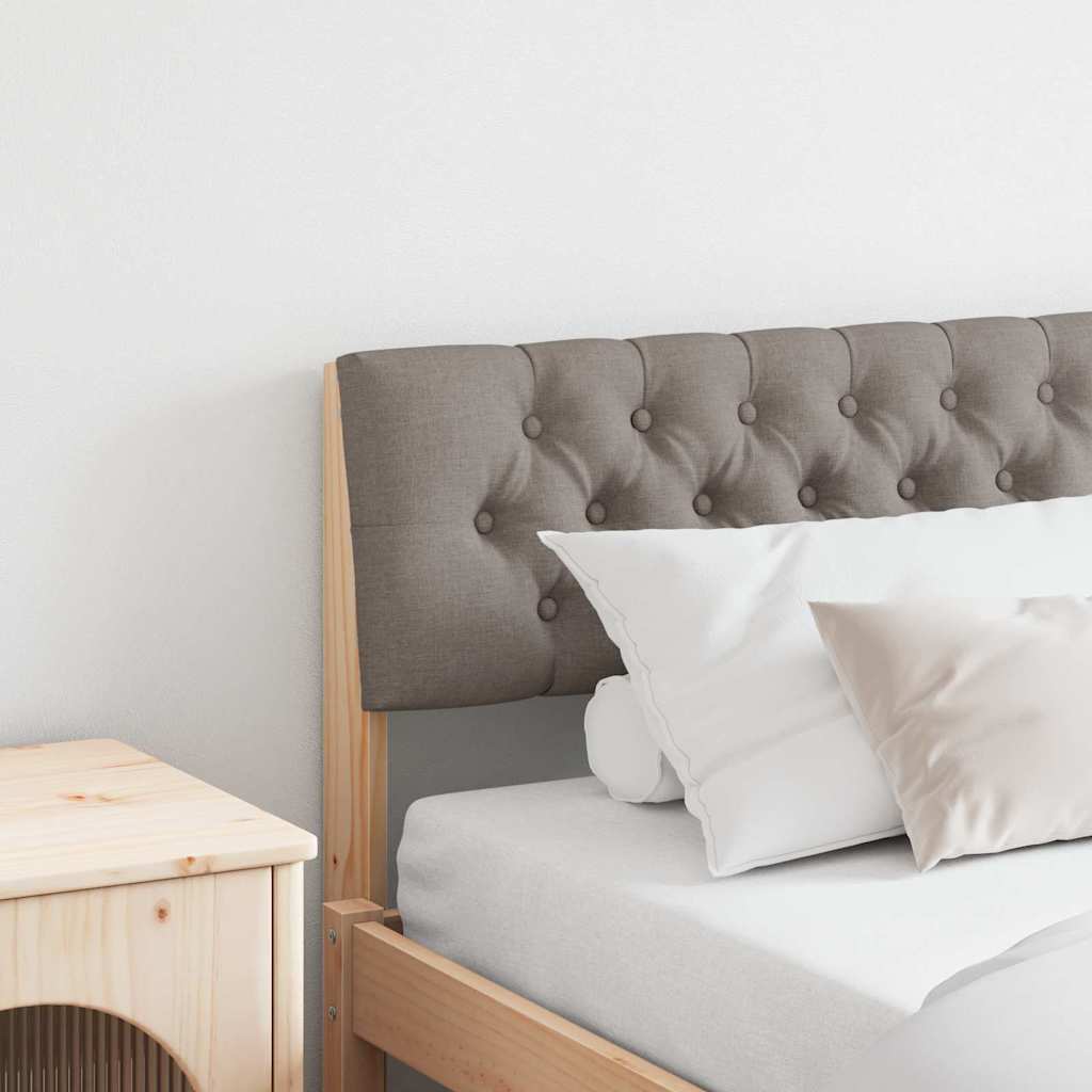 vidaXL Ταπετσαρισμένο κεφαλάρι Taupe 200 cm Στερεά ξυλεία πεύκου