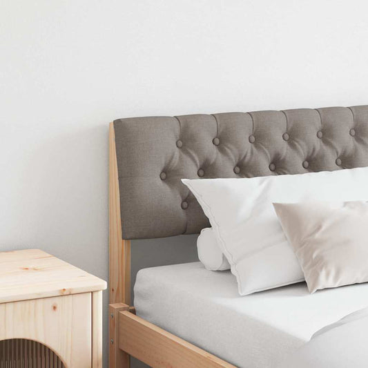 vidaXL Ταπετσαρισμένο κεφαλάρι Taupe 200 cm Στερεά ξυλεία πεύκου