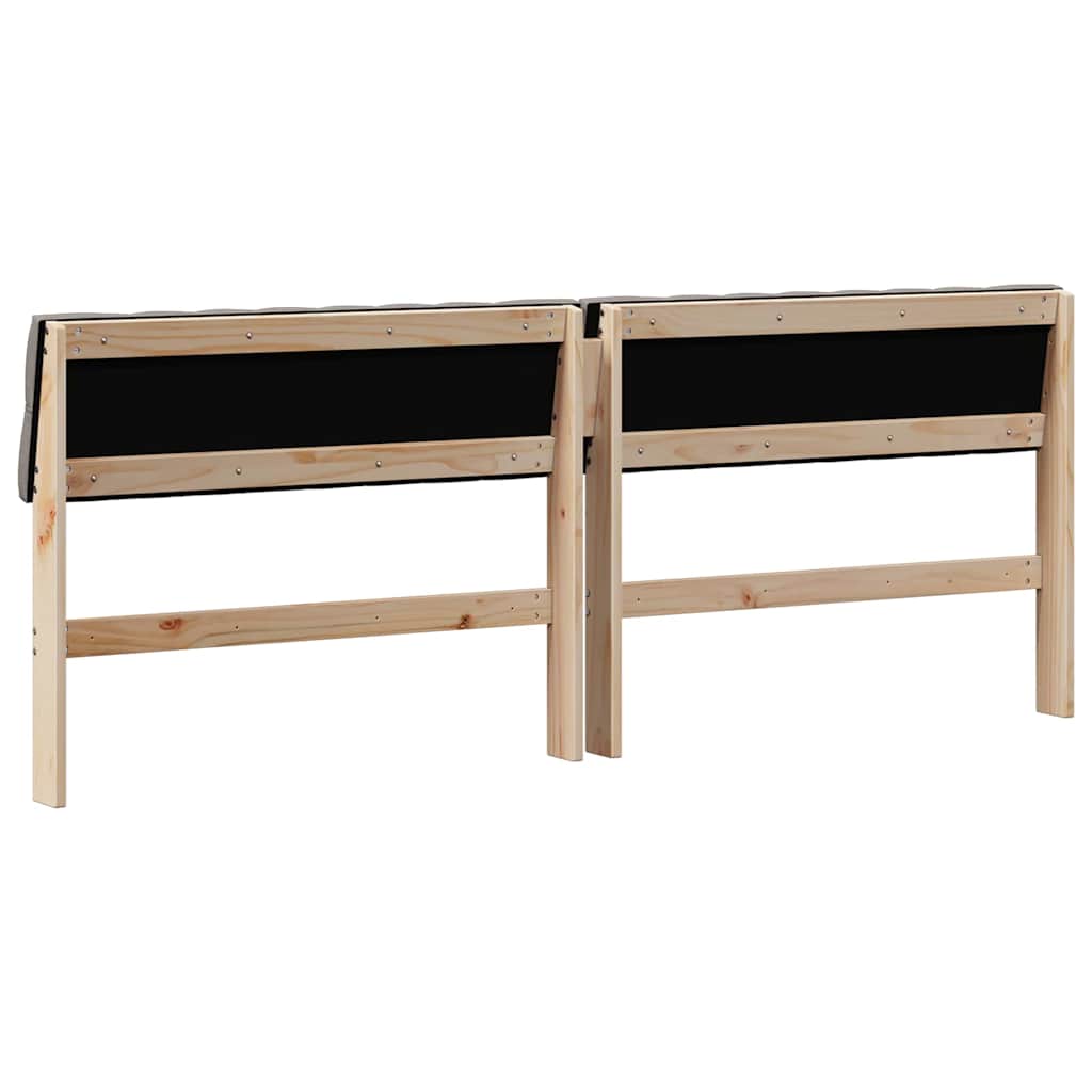 vidaXL Ταπετσαρισμένο κεφαλάρι Taupe 200 cm Στερεά ξυλεία πεύκου