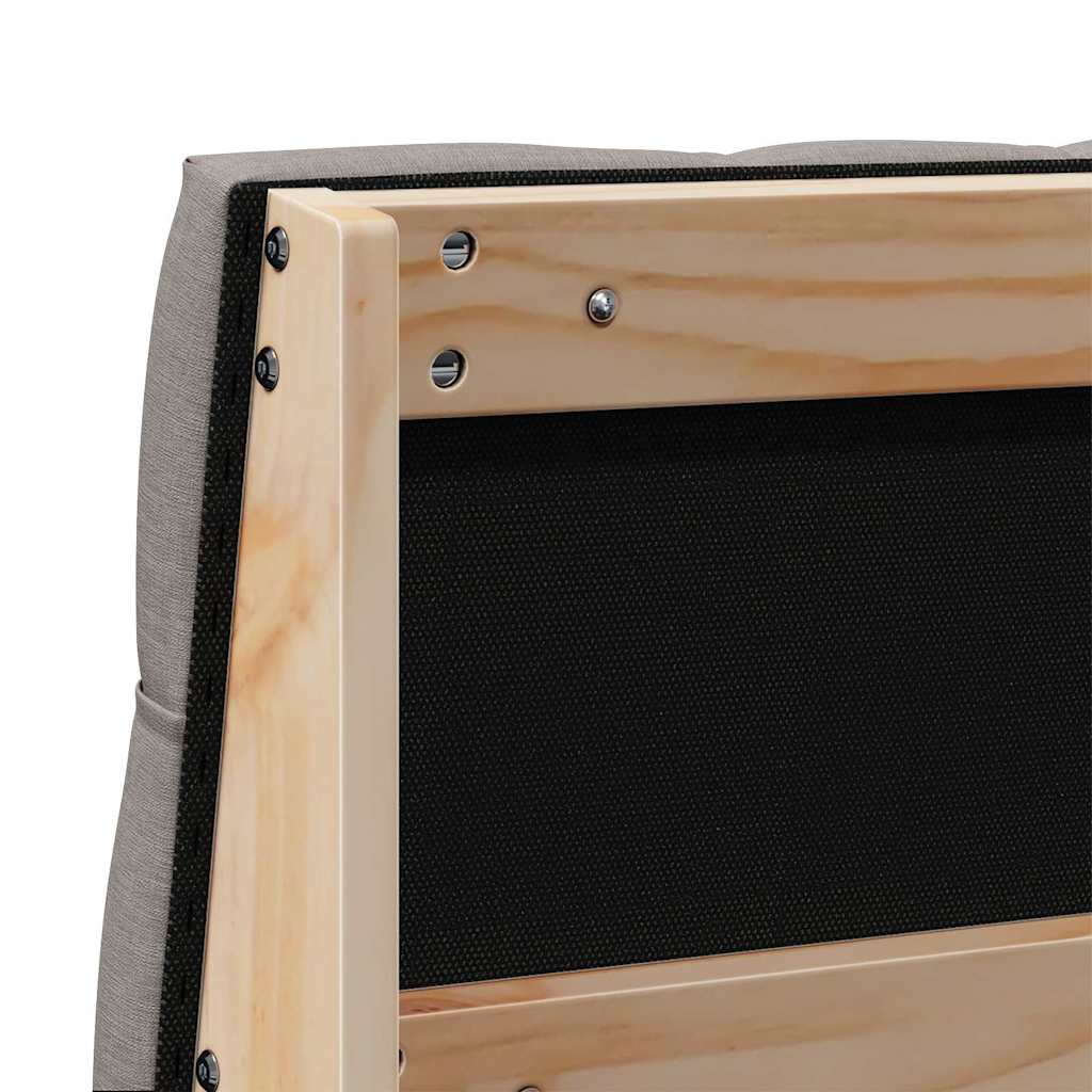 vidaXL Ταπετσαρισμένο κεφαλάρι Taupe 180 cm Στερεά ξυλεία πεύκου