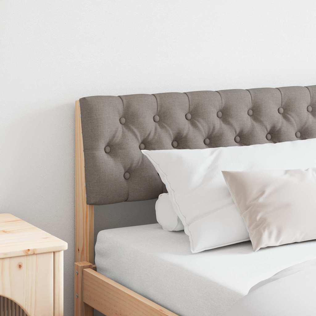 vidaXL Ταπετσαρισμένο κεφαλάρι Taupe 180 cm Στερεά ξυλεία πεύκου