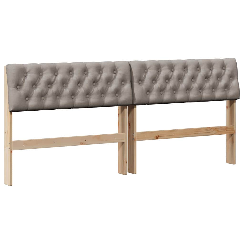 vidaXL Ταπετσαρισμένο κεφαλάρι Taupe 180 cm Στερεά ξυλεία πεύκου