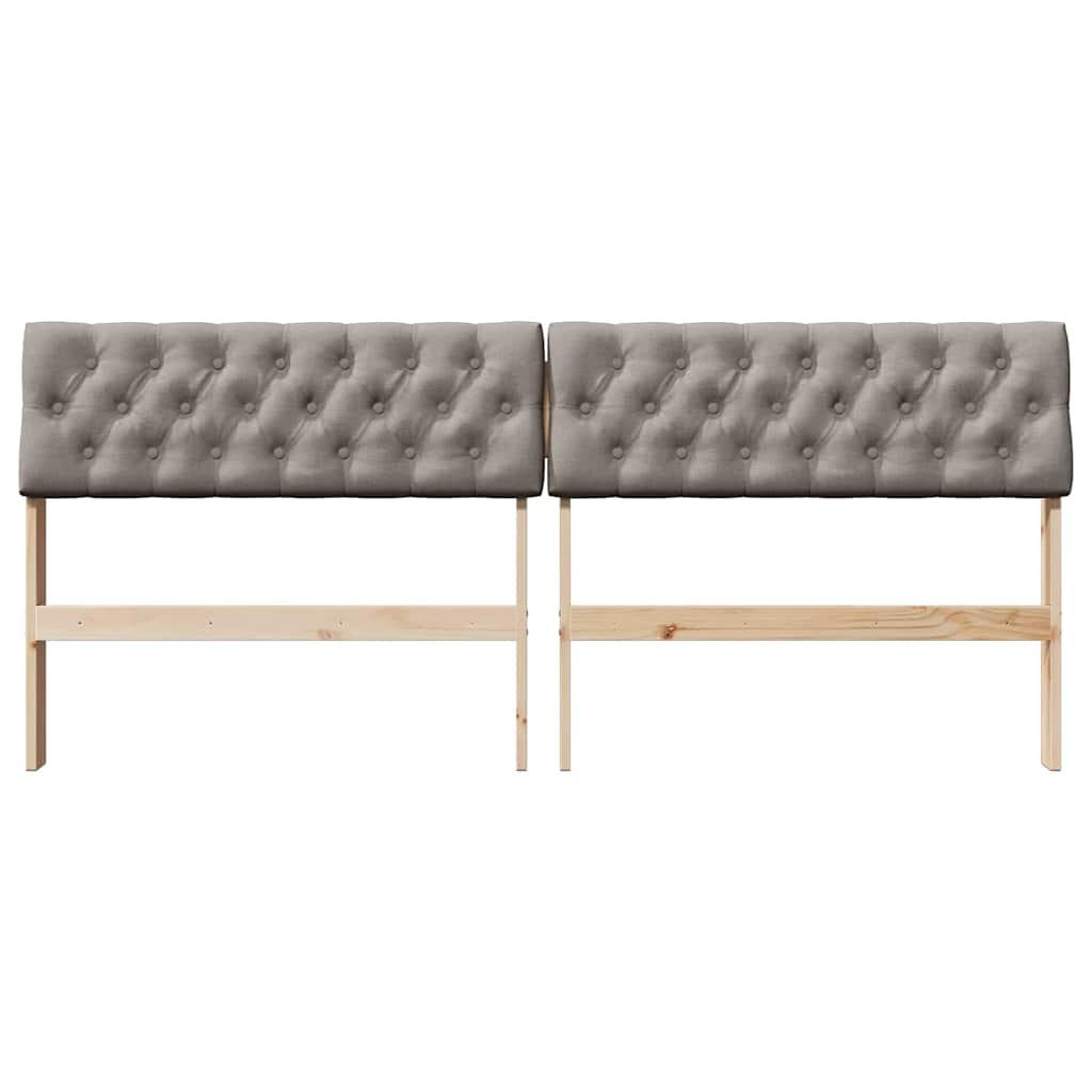 vidaXL Ταπετσαρισμένο κεφαλάρι Taupe 180 cm Στερεά ξυλεία πεύκου