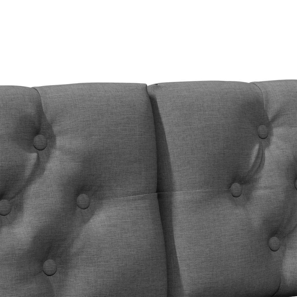 vidaXL Ταπετσαρισμένο κεφαλάρι Σκούρο Γκρι 140 cm Στερεά ξυλεία πεύκου