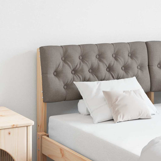 vidaXL Ταπετσαρισμένο κεφαλάρι Taupe 140 cm Στερεά ξυλεία πεύκου