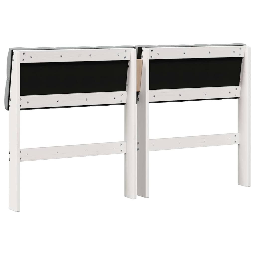 vidaXL Ταπετσαρισμένο κεφαλάρι Ανοιχτό γκρι 140 cm