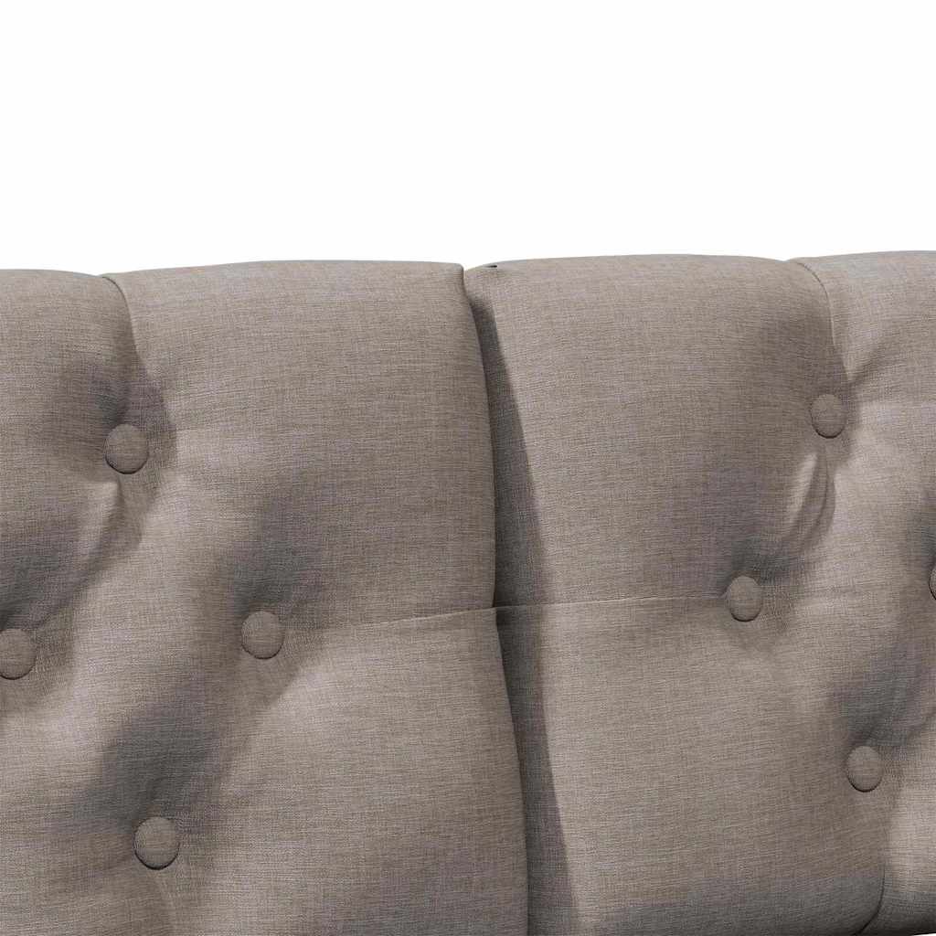 vidaXL Ταπετσαρισμένο κεφαλάρι Taupe 120 cm Στερεά ξυλεία πεύκου
