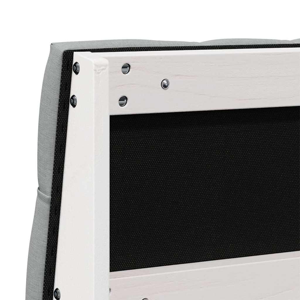 vidaXL Ταπετσαρισμένο κεφαλάρι Ανοιχτό γκρι 120 cm