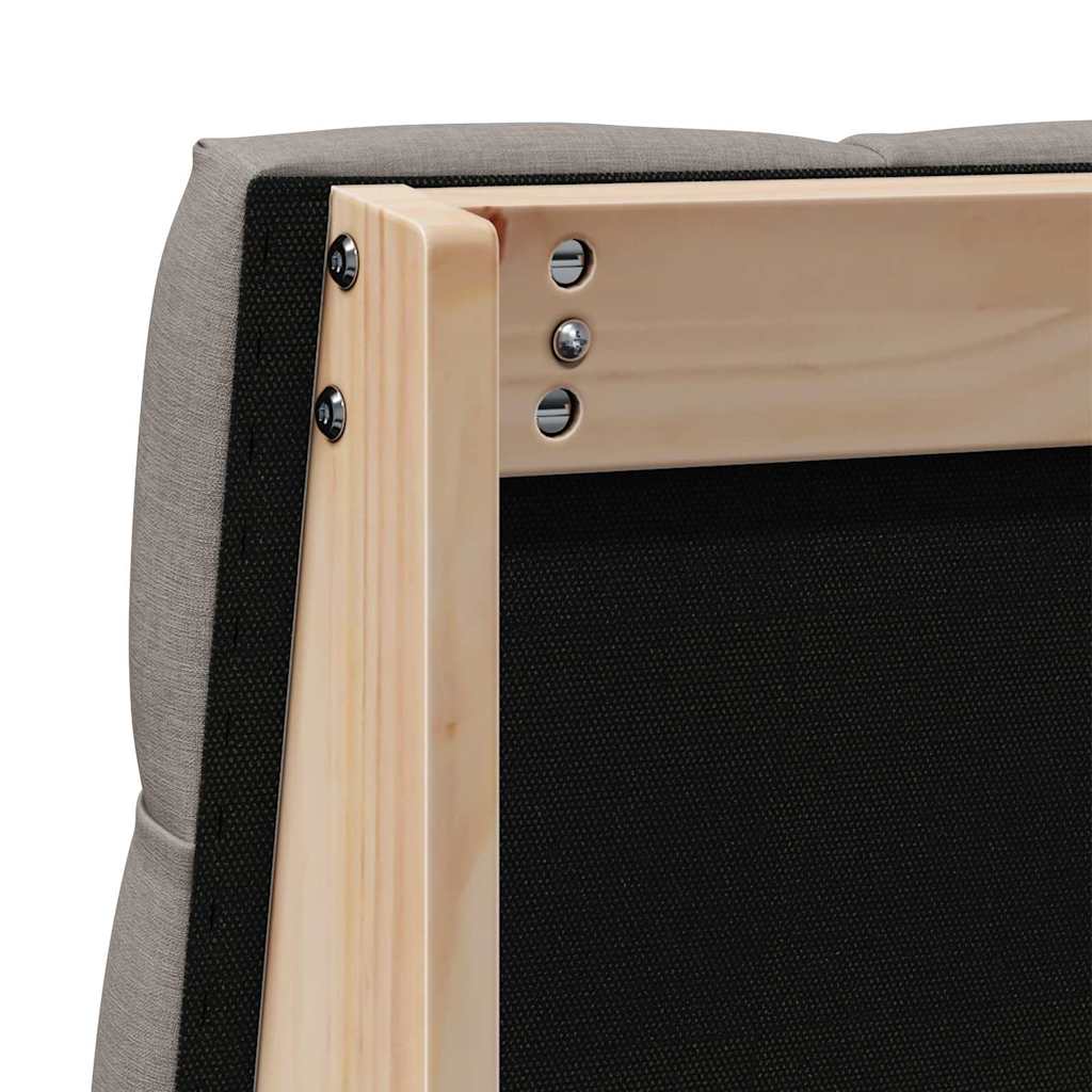 vidaXL Ταπετσαρισμένο κεφαλάρι Taupe 100 cm Στερεά ξυλεία πεύκου