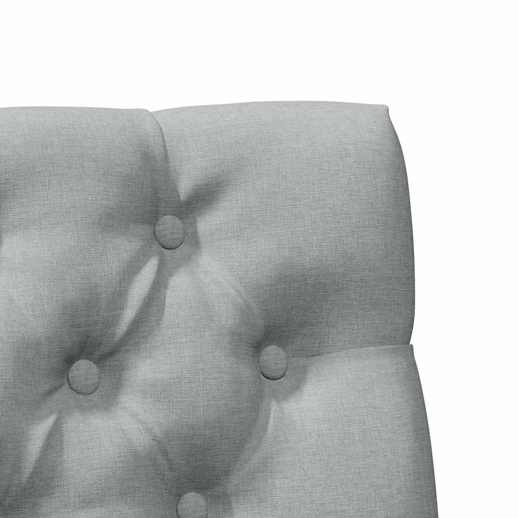 vidaXL Ταπετσαρισμένο κεφαλάρι Ανοιχτό γκρι 100 cm
