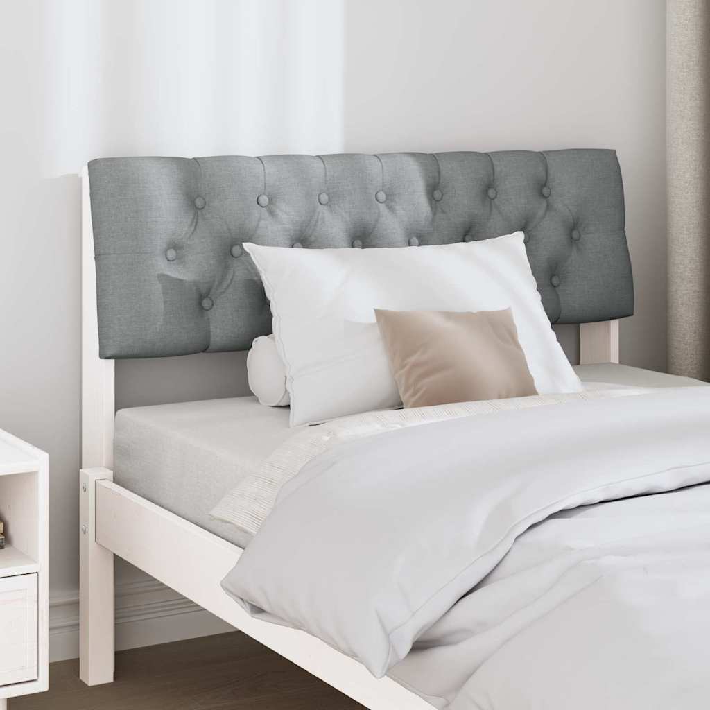 vidaXL Ταπετσαρισμένο κεφαλάρι Ανοιχτό γκρι 100 cm