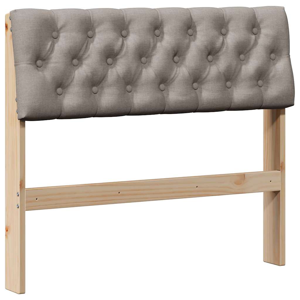vidaXL Ταπετσαρισμένο κεφαλάρι Taupe 90 cm Στερεά ξυλεία πεύκου