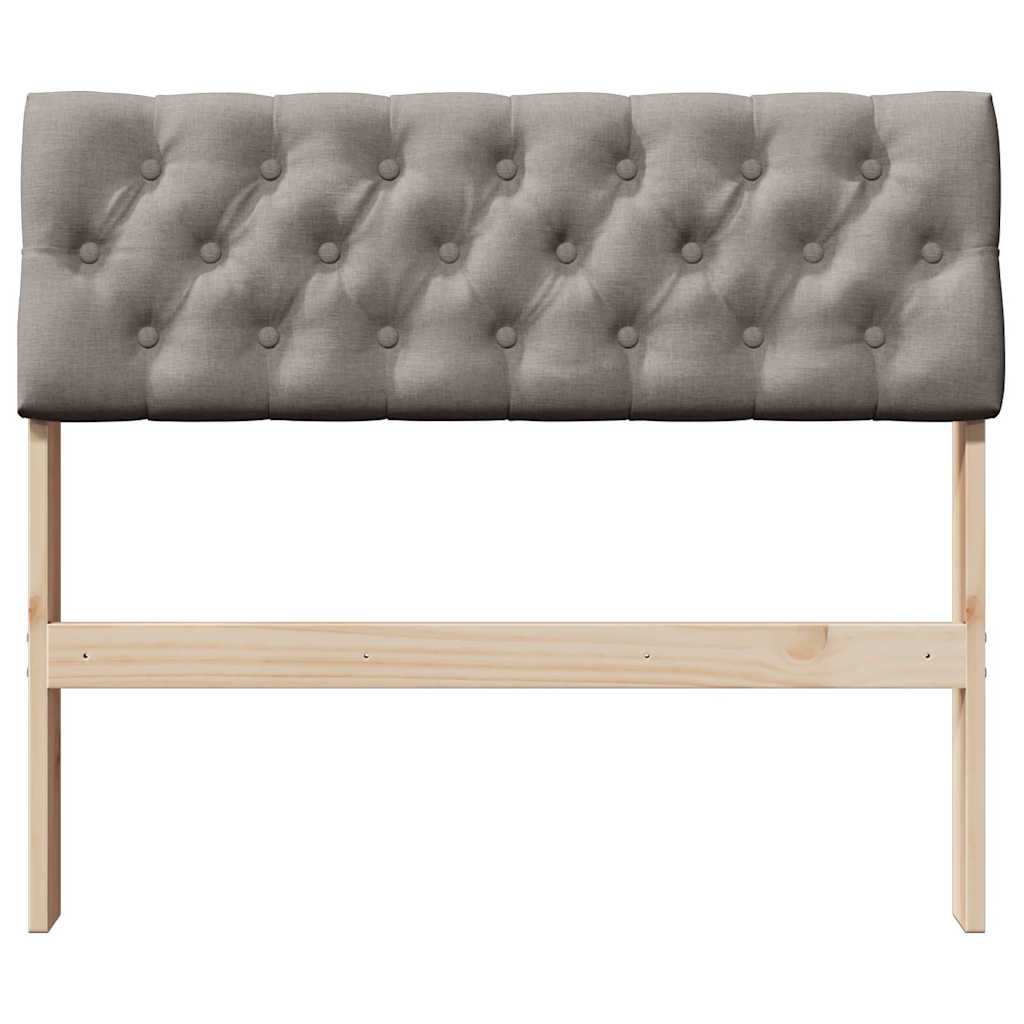 vidaXL Ταπετσαρισμένο κεφαλάρι Taupe 90 cm Στερεά ξυλεία πεύκου