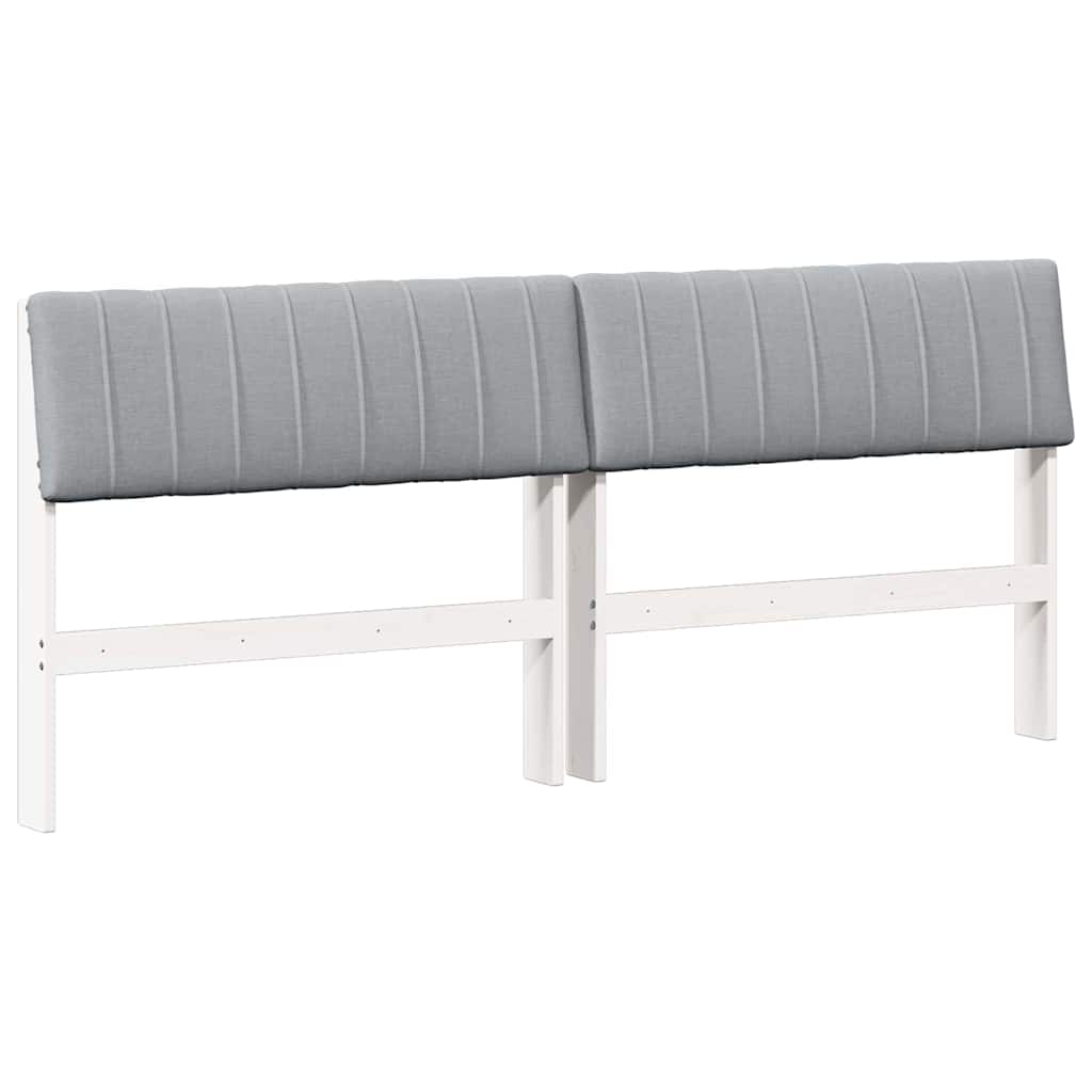 vidaXL Ταπετσαρισμένο κεφαλάρι Ανοιχτό γκρι 180 cm
