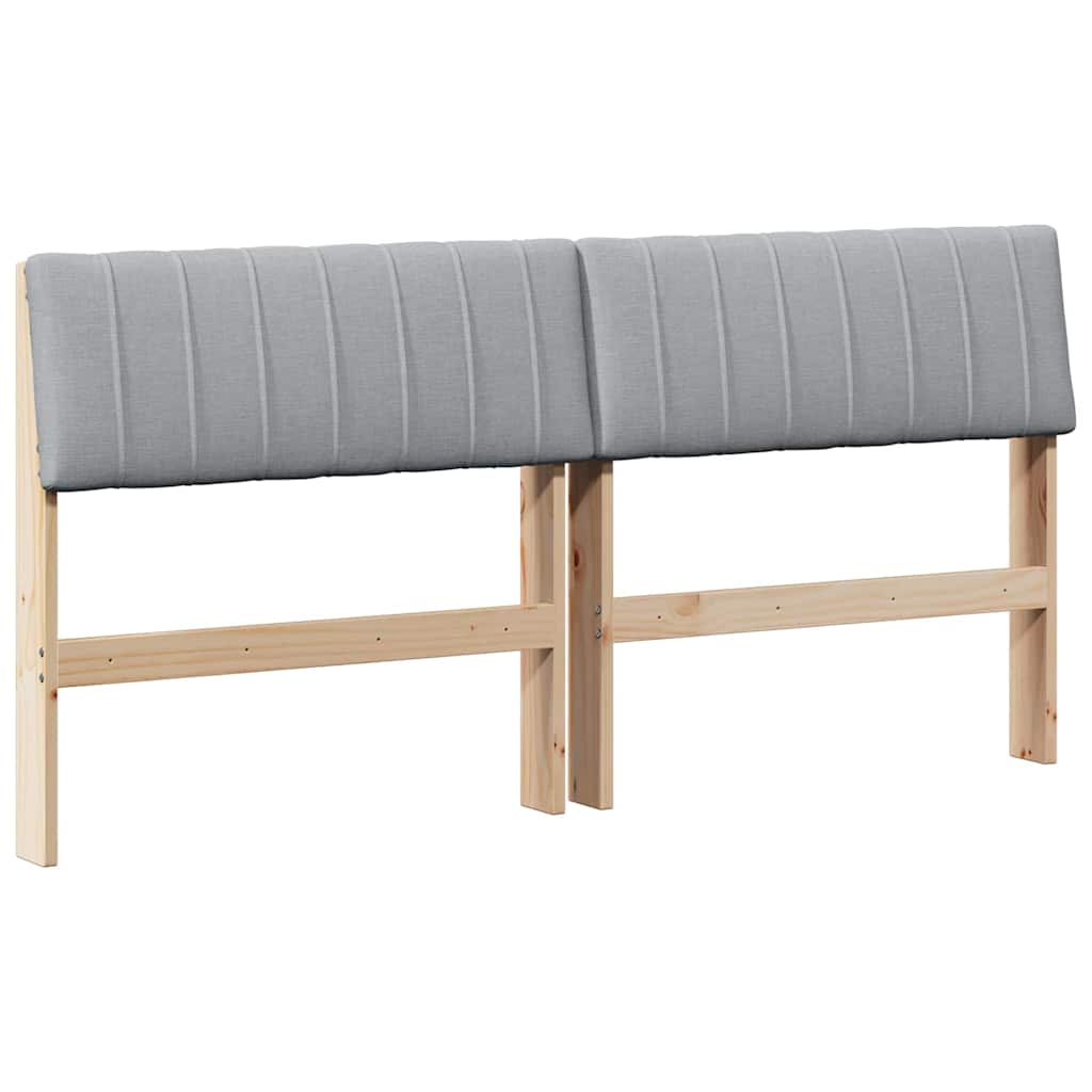 vidaXL Ταπετσαρισμένο κεφαλάρι Ανοιχτό γκρι 150 cm