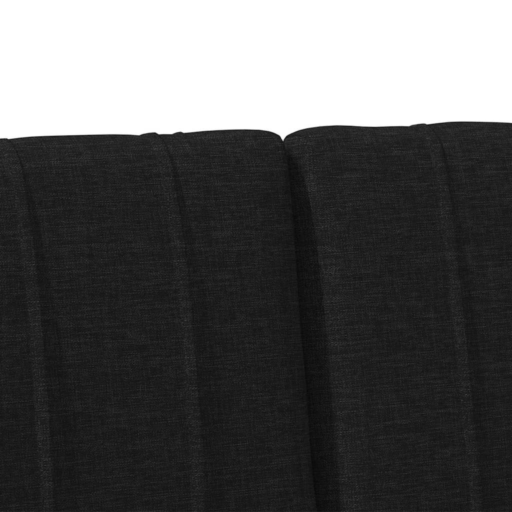 vidaXL Ταπετσαρισμένο κεφαλάρι Μαύρο 150 cm Στερεά ξυλεία πεύκου