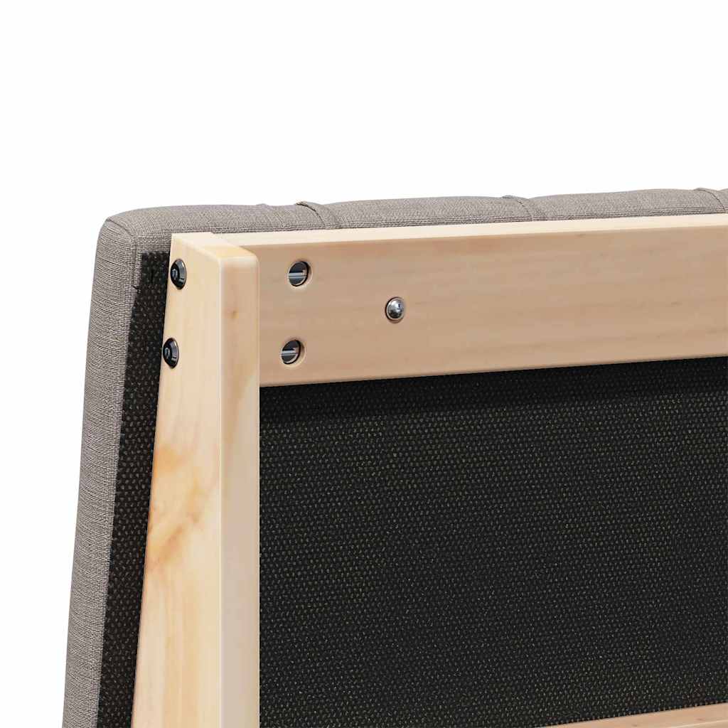 vidaXL Ταπετσαρισμένο κεφαλάρι Taupe 150 cm Στερεά ξυλεία πεύκου