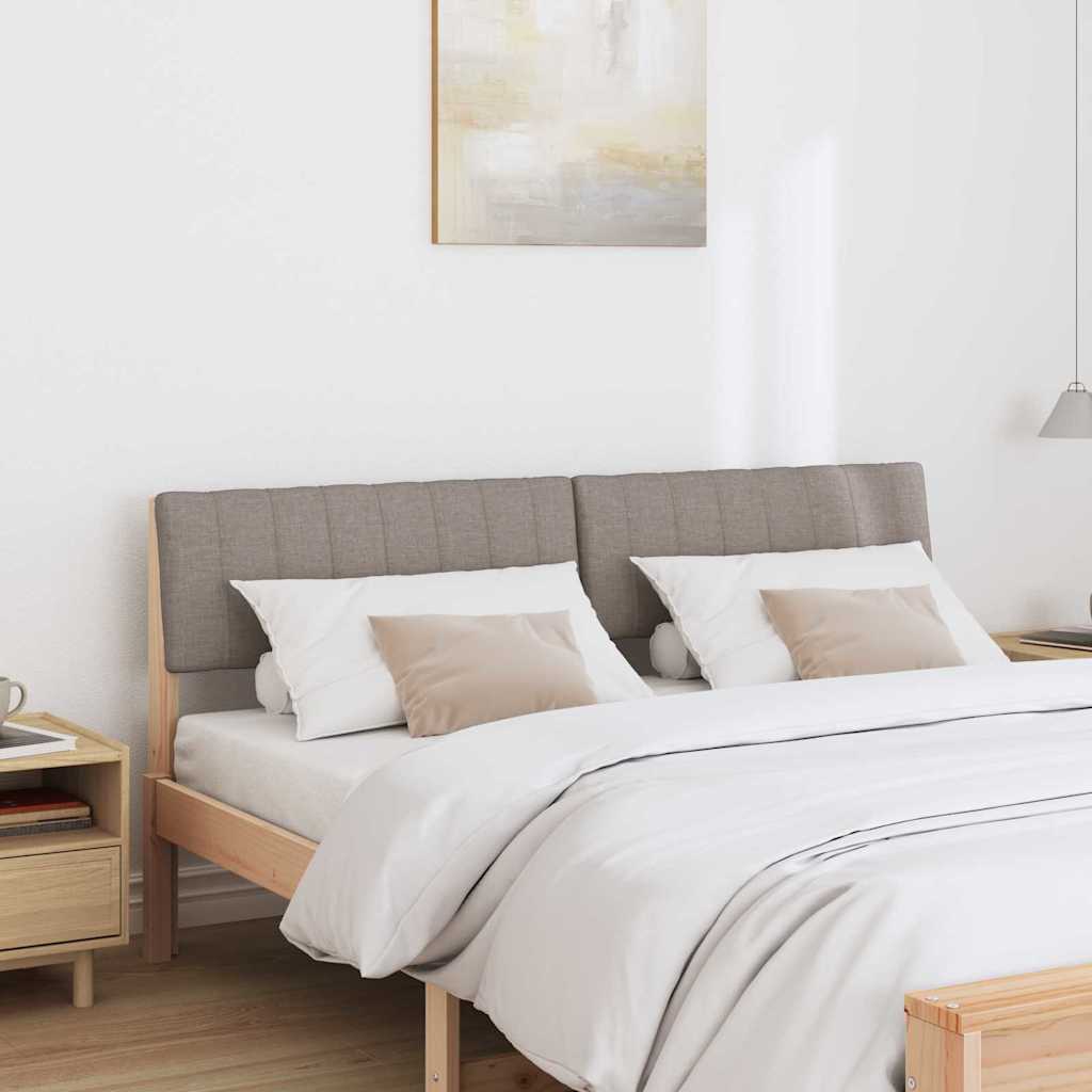vidaXL Ταπετσαρισμένο κεφαλάρι Taupe 150 cm Στερεά ξυλεία πεύκου