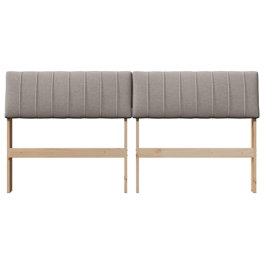 vidaXL Ταπετσαρισμένο κεφαλάρι Taupe 150 cm Στερεά ξυλεία πεύκου