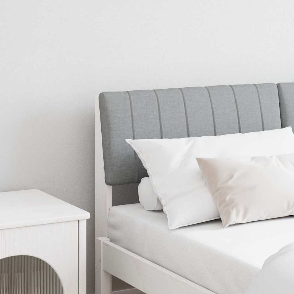vidaXL Ταπετσαρισμένο κεφαλάρι Ανοιχτό γκρι 135 cm