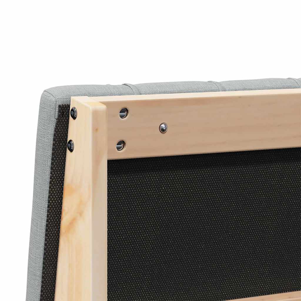 vidaXL Ταπετσαρισμένο κεφαλάρι Ανοιχτό γκρι 100 cm