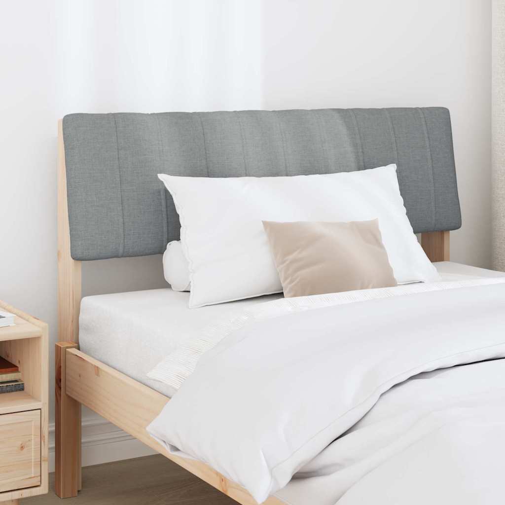 vidaXL Ταπετσαρισμένο κεφαλάρι Ανοιχτό γκρι 100 cm