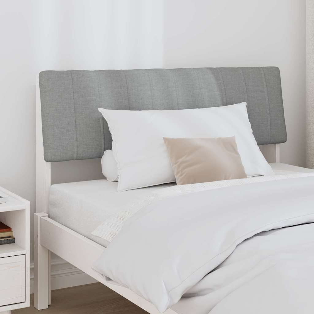 vidaXL Ταπετσαρισμένο κεφαλάρι Ανοιχτό γκρι 100 cm