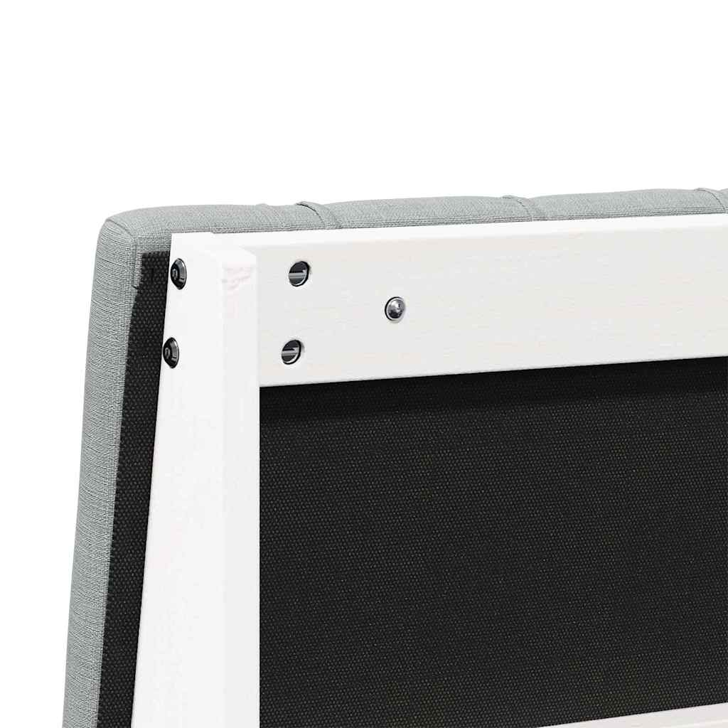 vidaXL Ταπετσαρισμένο κεφαλάρι Ανοιχτό γκρι 75 cm Στερεά ξυλεία πεύκου