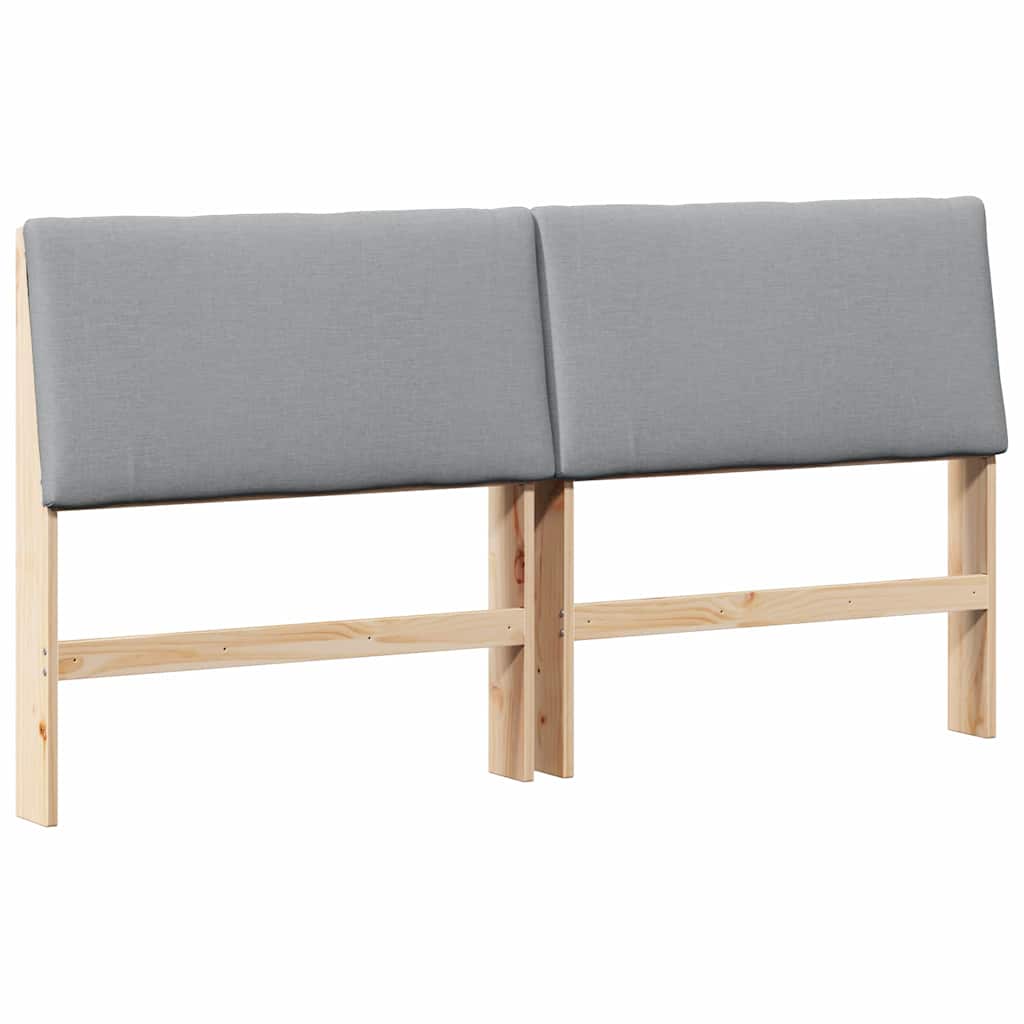 vidaXL Ταπετσαρισμένο κεφαλάρι Ανοιχτό γκρι 180 cm