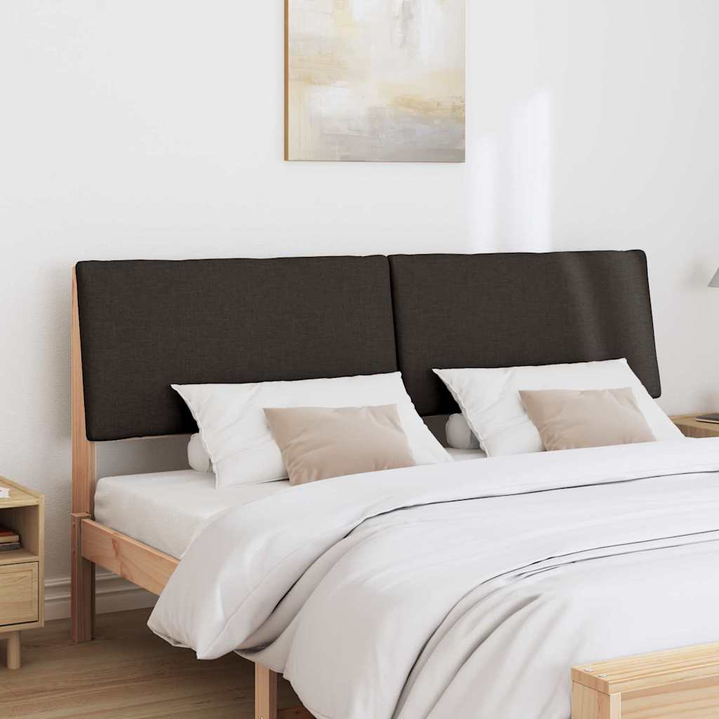 vidaXL Ταπετσαρισμένο κεφαλάρι Μαύρο 180 cm Στερεά ξυλεία πεύκου