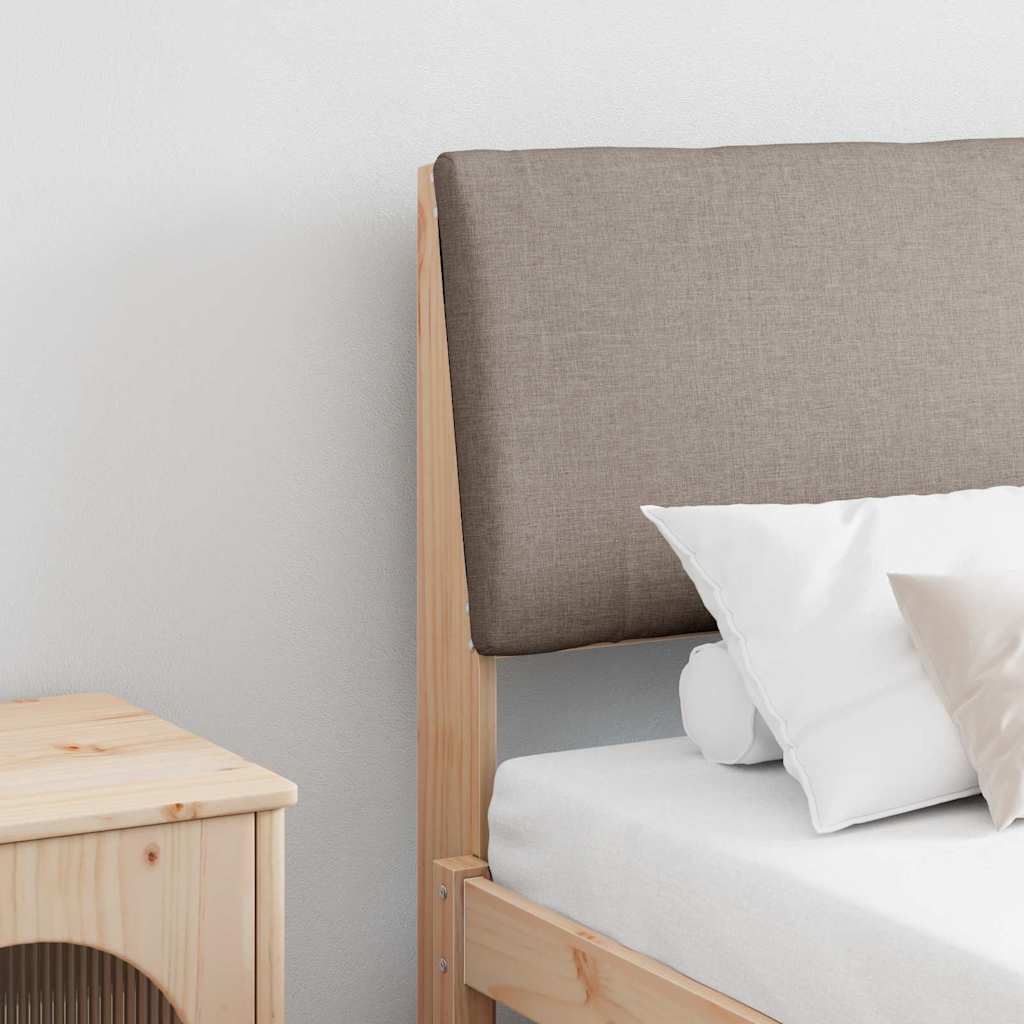 vidaXL Ταπετσαρισμένο κεφαλάρι Taupe 180 cm Στερεά ξυλεία πεύκου