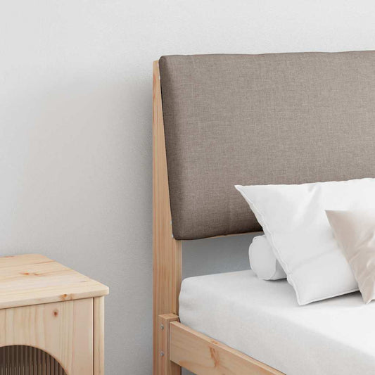 vidaXL Ταπετσαρισμένο κεφαλάρι Taupe 180 cm Στερεά ξυλεία πεύκου