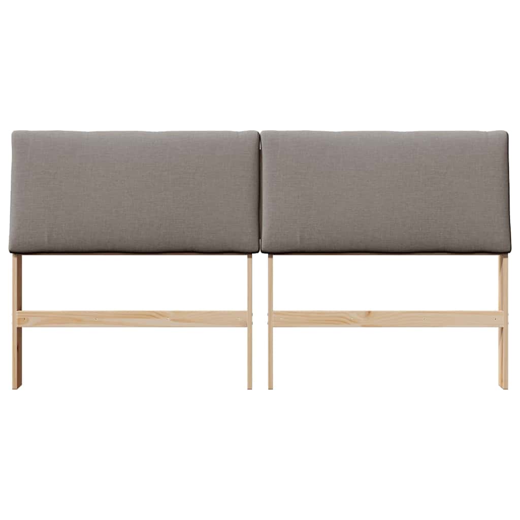 vidaXL Ταπετσαρισμένο κεφαλάρι Taupe 180 cm Στερεά ξυλεία πεύκου