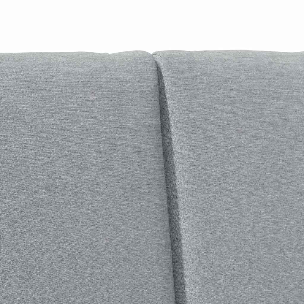 vidaXL Ταπετσαρισμένο κεφαλάρι Ανοιχτό γκρι 180 cm