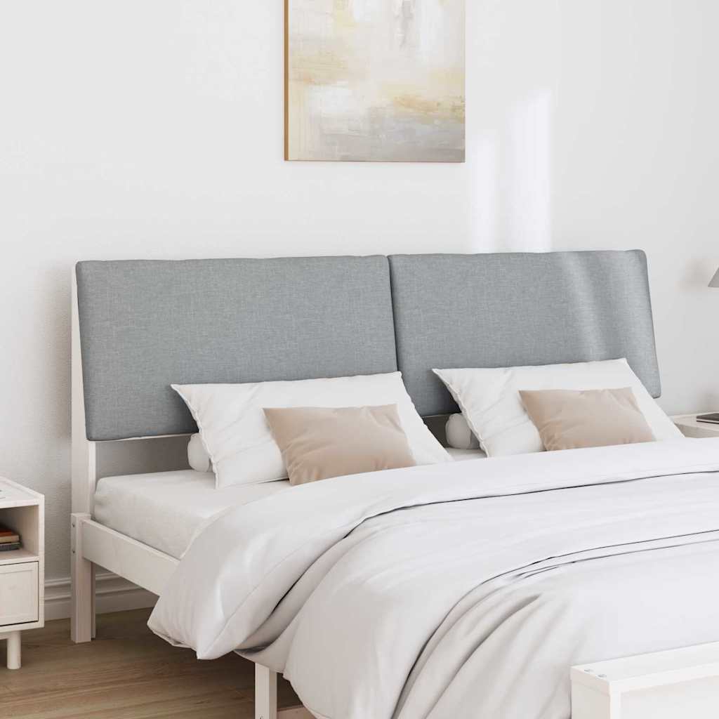 vidaXL Ταπετσαρισμένο κεφαλάρι Ανοιχτό γκρι 180 cm