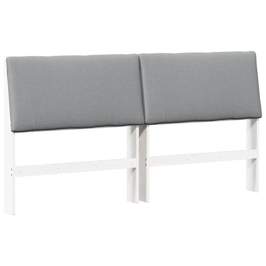 vidaXL Ταπετσαρισμένο κεφαλάρι Ανοιχτό γκρι 180 cm