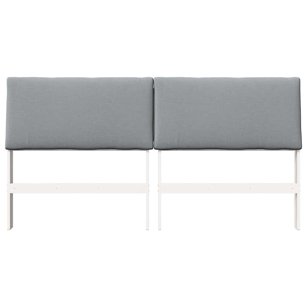 vidaXL Ταπετσαρισμένο κεφαλάρι Ανοιχτό γκρι 180 cm