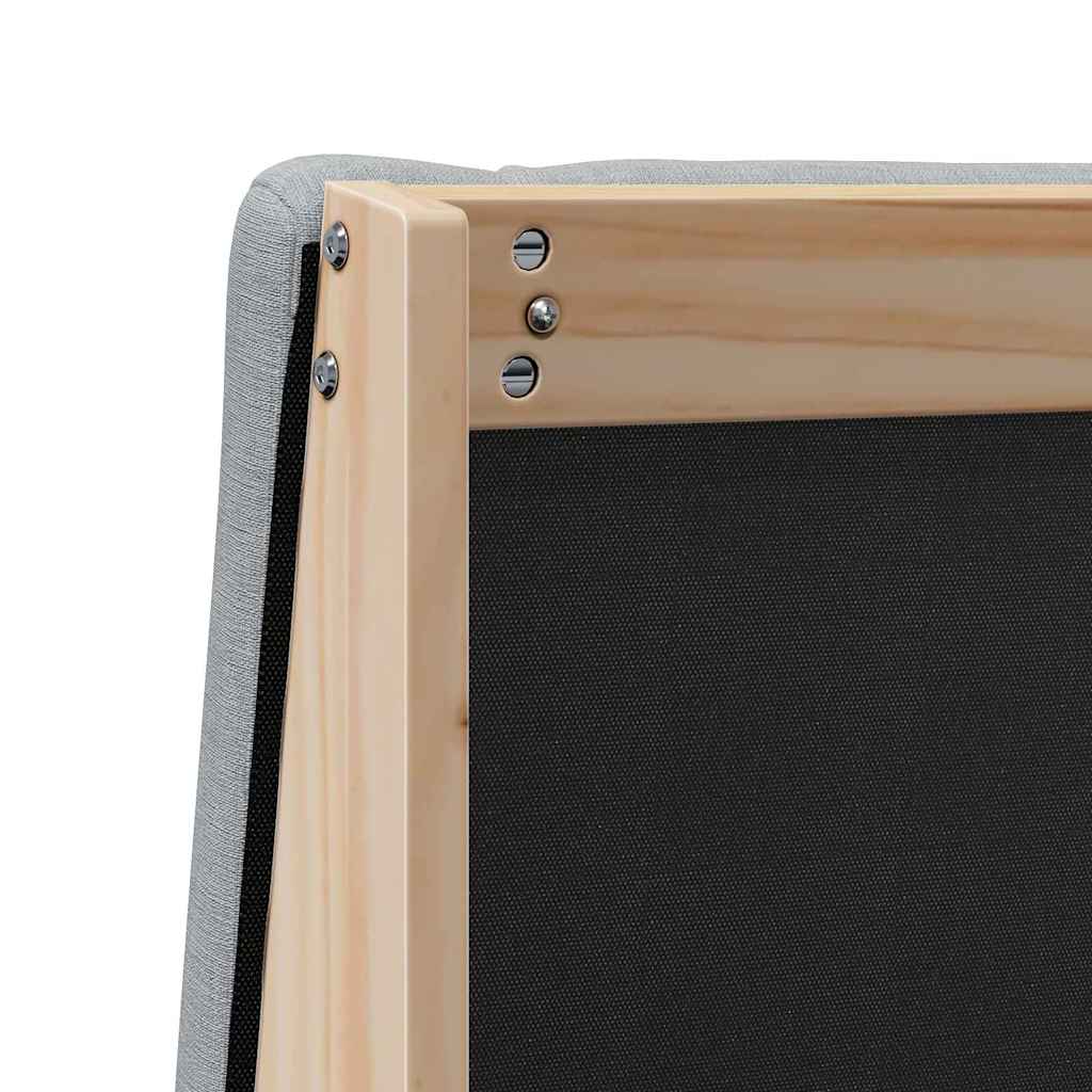 vidaXL Ταπετσαρισμένο κεφαλάρι Ανοιχτό γκρι 160 cm
