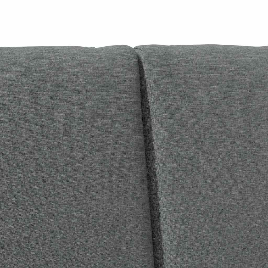 vidaXL Ταπετσαρισμένο κεφαλάρι Σκούρο Γκρι 160 cm Στερεά ξυλεία πεύκου