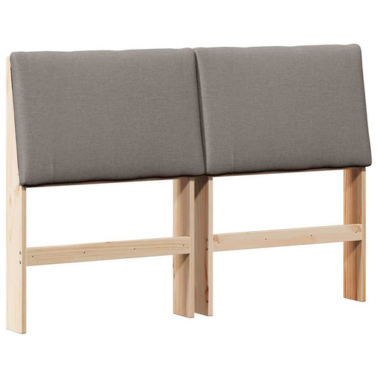 vidaXL Ταπετσαρισμένο κεφαλάρι Taupe 160 cm Στερεά ξυλεία πεύκου