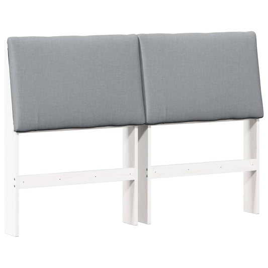 vidaXL Ταπετσαρισμένο κεφαλάρι Ανοιχτό γκρι 160 cm