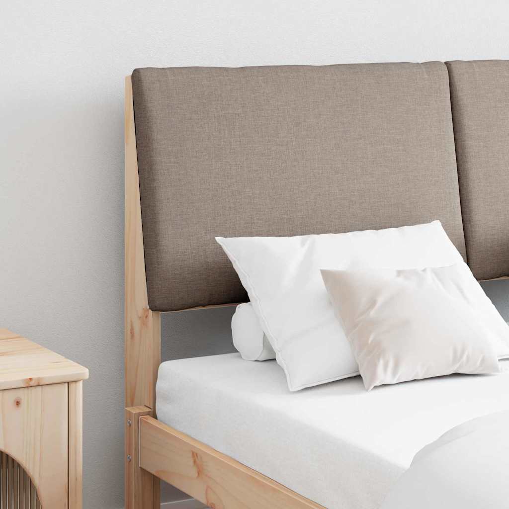 vidaXL Ταπετσαρισμένο κεφαλάρι Taupe 150 cm Στερεά ξυλεία πεύκου