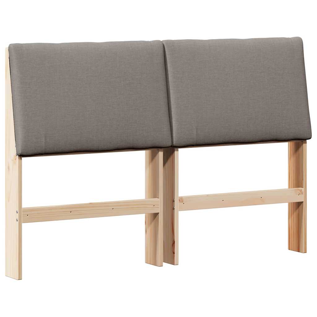 vidaXL Ταπετσαρισμένο κεφαλάρι Taupe 150 cm Στερεά ξυλεία πεύκου